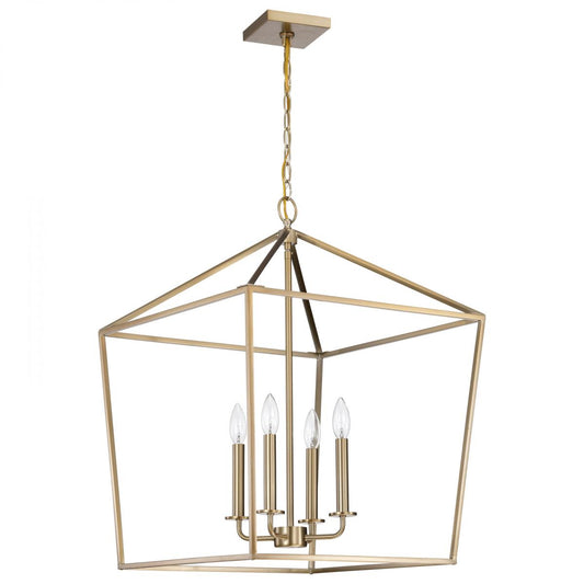 Emma 4 Light Large Pendant - Burnished Brass Finish - Satco 60-7932
