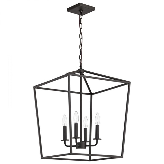 Emma 4 Light Large Pendant - Dark Bronze Finish - Satco 60-7952
