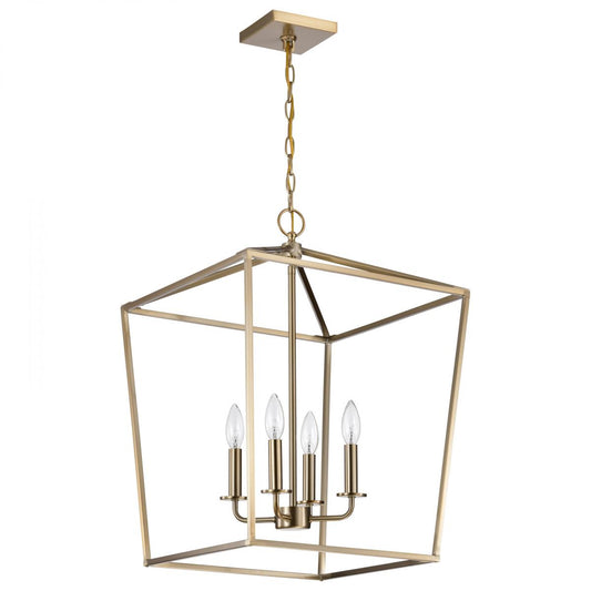 Emma 4 Light Small Pendant - Burnished Brass Finish - Satco 60-7931