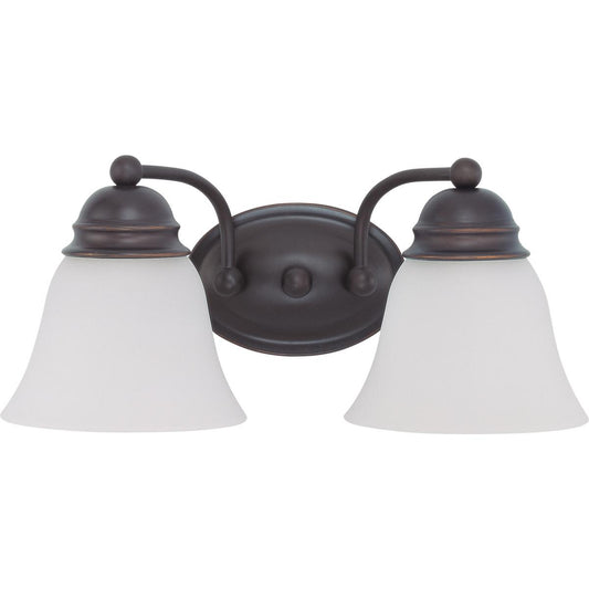 Empire - 2 Light 15" Vanity with Frosted White Glass - Color retail packaging - Satco 60-6086