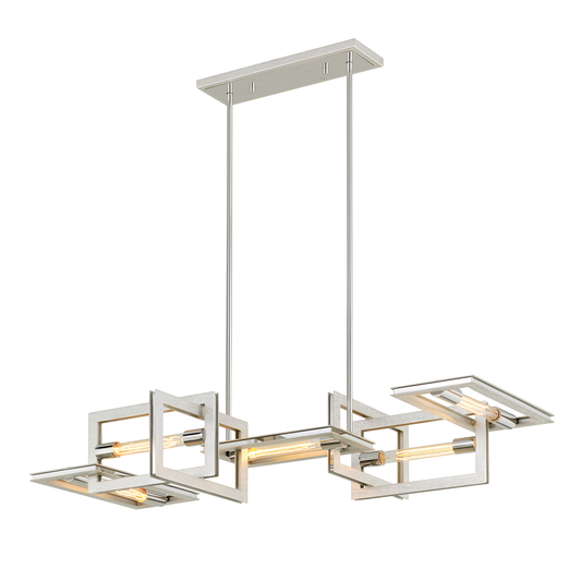 Enigma Linear - 5-Light - Silver Leaf W Stainless Acc - Troy Lighting F7105