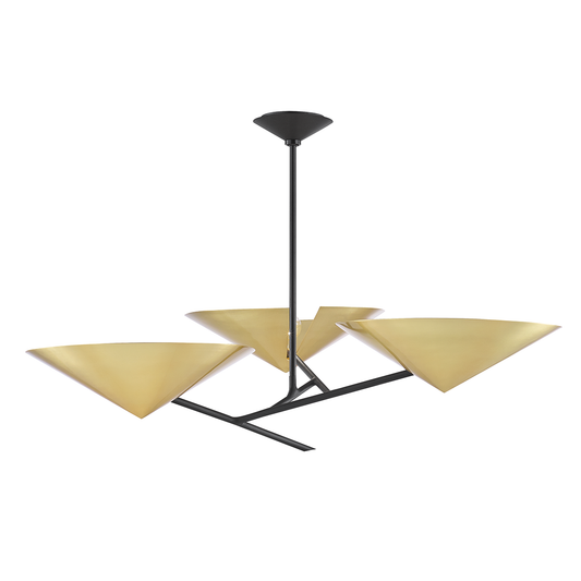Equilibrium Chandelier - Aged Brass/Black by Hudson Valley Lighting