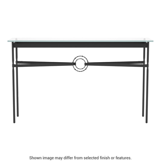 Equus Console Table - Black - Leather Black Accent by Hubbardton Forge