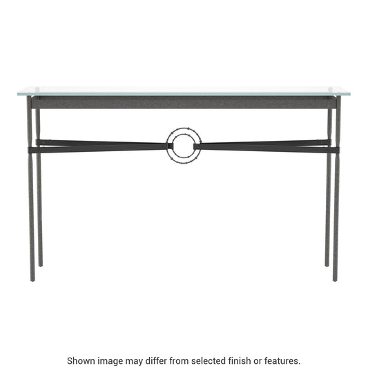 Equus Console Table - Natural Iron - Leather Black Accent by Hubbardton Forge