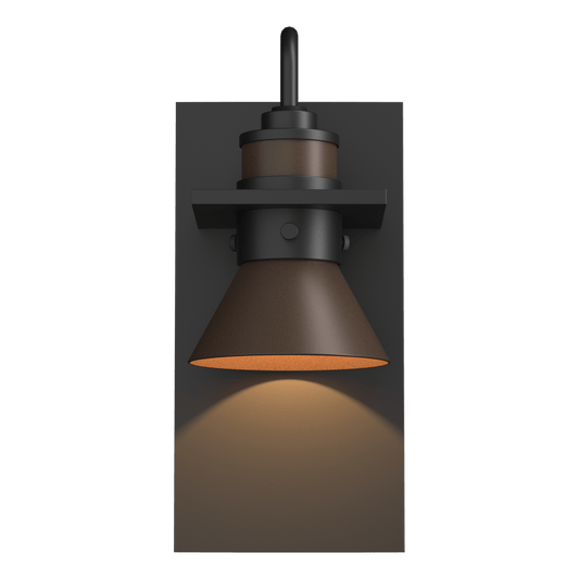 Erlenmeyer Dark Sky Friendly Outdoor Sconce - Coastal Black - Coastal Bronze Accent by Hubbardton Forge