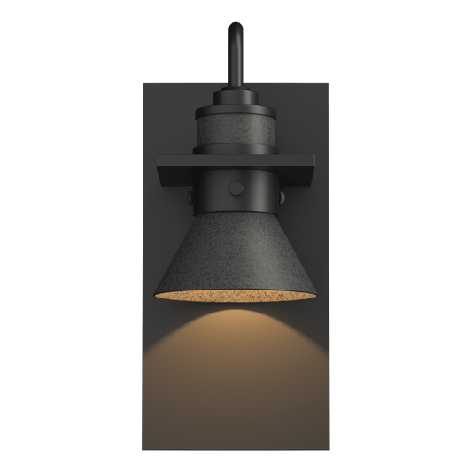 Erlenmeyer Dark Sky Friendly Outdoor Sconce - Coastal Black - Natural Iron Accent by Hubbardton Forge