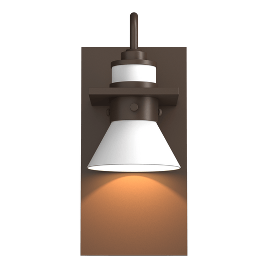 Erlenmeyer Dark Sky Friendly Outdoor Sconce - Coastal Bronze - White Accent by Hubbardton Forge