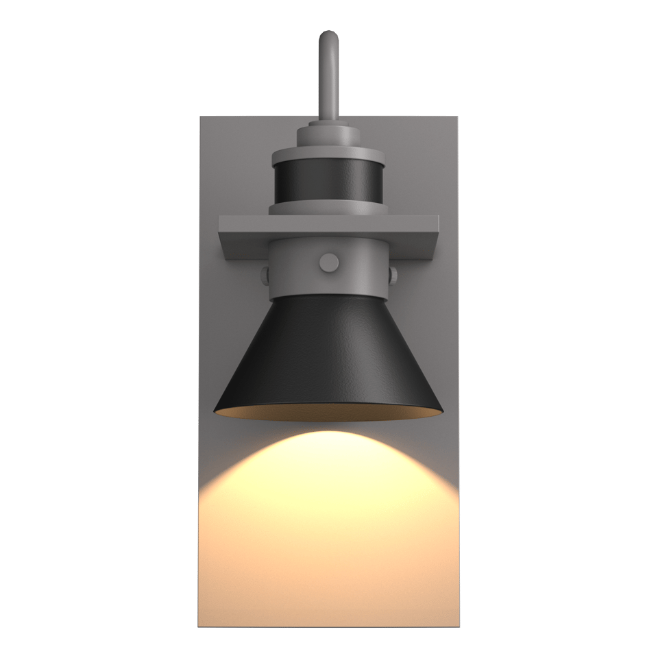 Erlenmeyer Dark Sky Friendly Outdoor Sconce - Coastal Burnished Steel - Coastal Black Accent by Hubbardton Forge