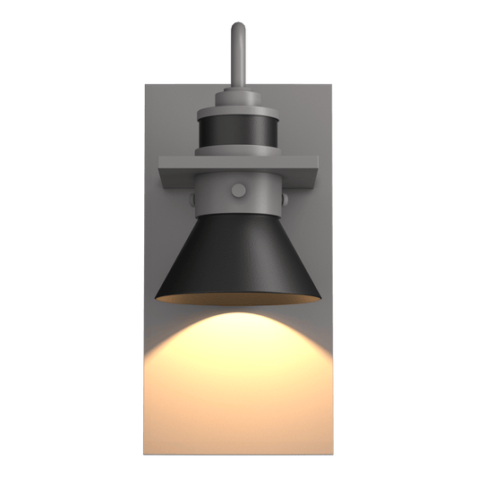Erlenmeyer Dark Sky Friendly Outdoor Sconce - Coastal Burnished Steel - Coastal Black Accent by Hubbardton Forge