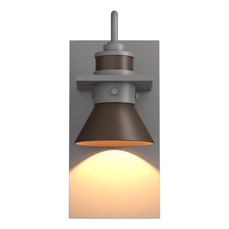 Erlenmeyer Dark Sky Friendly Outdoor Sconce - Coastal Burnished Steel - Coastal Bronze Accent by Hubbardton Forge