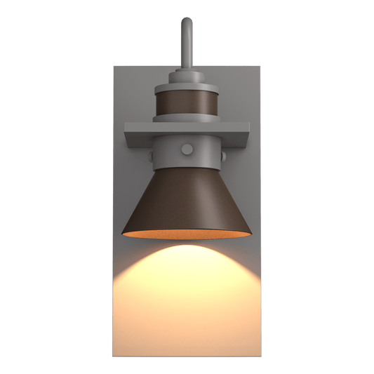 Erlenmeyer Dark Sky Friendly Outdoor Sconce - Coastal Burnished Steel - Coastal Bronze Accent by Hubbardton Forge