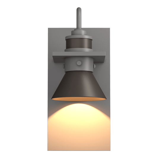 Erlenmeyer Dark Sky Friendly Outdoor Sconce - Coastal Burnished Steel - Coastal Dark Smoke Accent by Hubbardton Forge