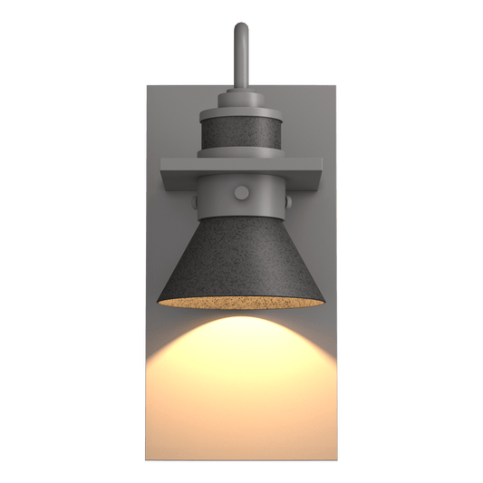Erlenmeyer Dark Sky Friendly Outdoor Sconce - Coastal Burnished Steel - Natural Iron Accent by Hubbardton Forge