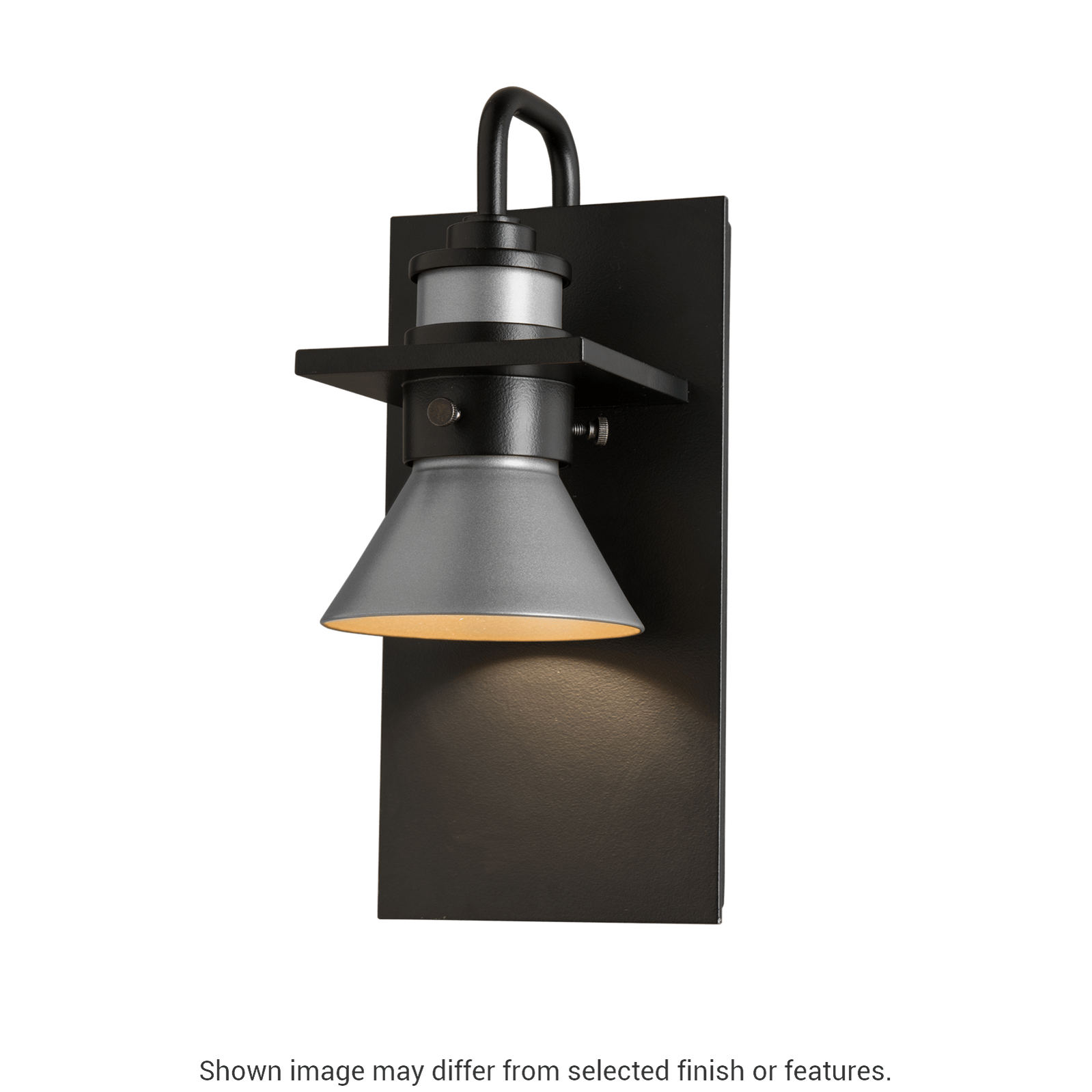 Erlenmeyer Dark Sky Friendly Outdoor Sconce - Coastal Burnished Steel - Oil Rubbed Bronze Accent by Hubbardton Forge