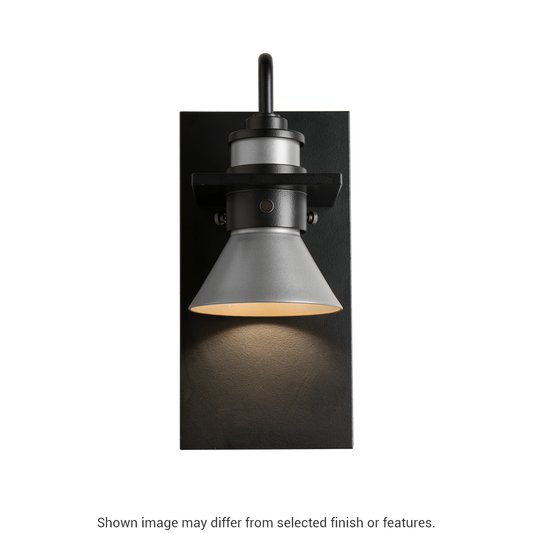 Erlenmeyer Dark Sky Friendly Outdoor Sconce - Coastal Burnished Steel - Oil Rubbed Bronze Accent by Hubbardton Forge