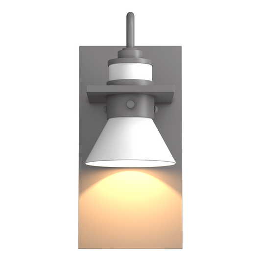 Erlenmeyer Dark Sky Friendly Outdoor Sconce - Coastal Burnished Steel - White Accent by Hubbardton Forge