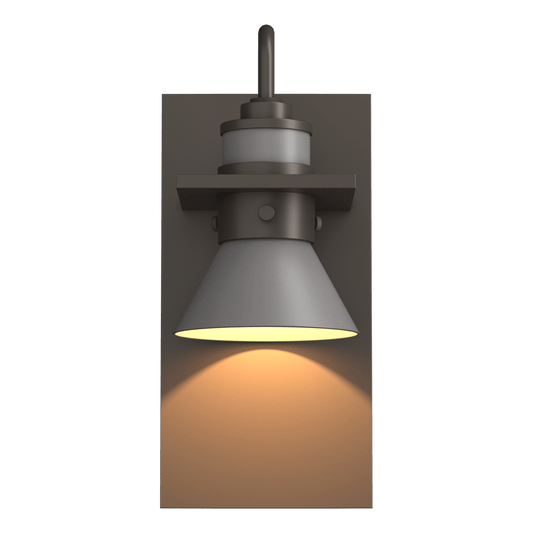 Erlenmeyer Dark Sky Friendly Outdoor Sconce - Coastal Dark Smoke - Coastal Burnished Steel Accent by Hubbardton Forge