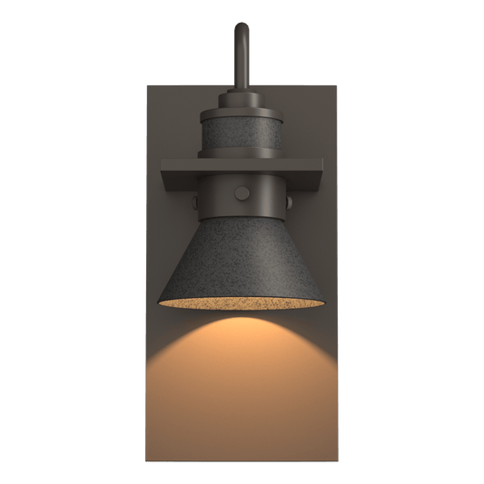 Erlenmeyer Dark Sky Friendly Outdoor Sconce - Coastal Dark Smoke - Natural Iron Accent by Hubbardton Forge