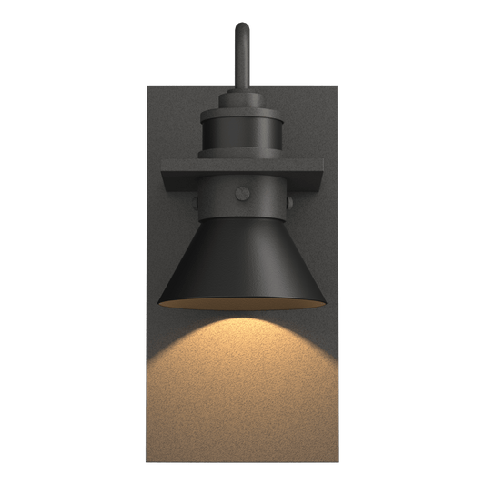 Erlenmeyer Dark Sky Friendly Outdoor Sconce - Natural Iron - Coastal Black Accent by Hubbardton Forge