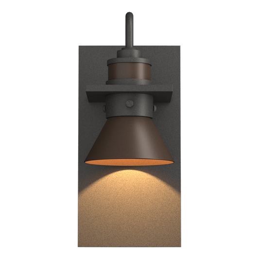 Erlenmeyer Dark Sky Friendly Outdoor Sconce - Natural Iron - Coastal Bronze Accent by Hubbardton Forge