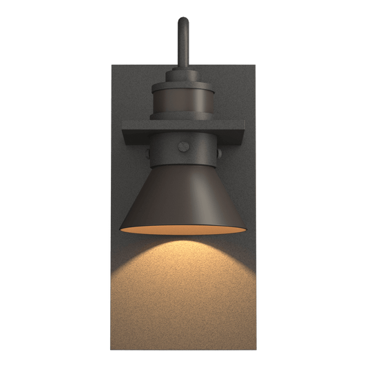 Erlenmeyer Dark Sky Friendly Outdoor Sconce - Natural Iron - Coastal Dark Smoke Accent by Hubbardton Forge