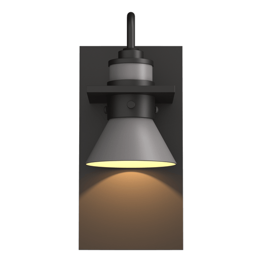 Erlenmeyer Dark Sky Friendly Outdoor Sconce - Oil Rubbed Bronze - Coastal Burnished Steel Accent by Hubbardton Forge