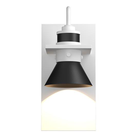 Erlenmeyer Dark Sky Friendly Outdoor Sconce - White - Coastal Black Accent by Hubbardton Forge