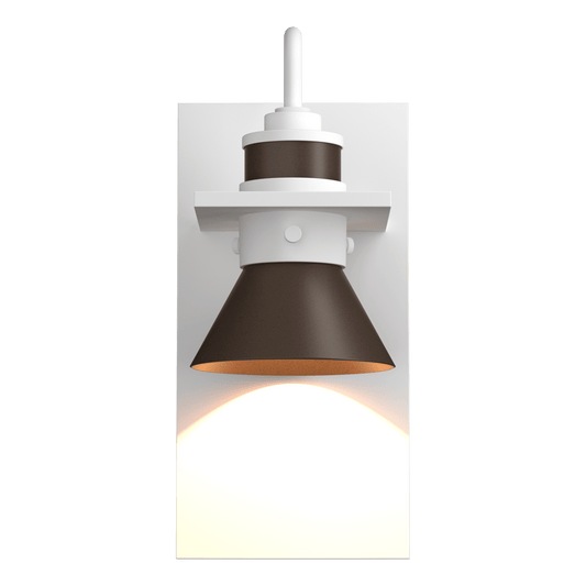Erlenmeyer Dark Sky Friendly Outdoor Sconce - White - Coastal Bronze Accent by Hubbardton Forge