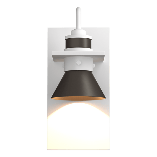 Erlenmeyer Dark Sky Friendly Outdoor Sconce - White - Coastal Dark Smoke Accent by Hubbardton Forge