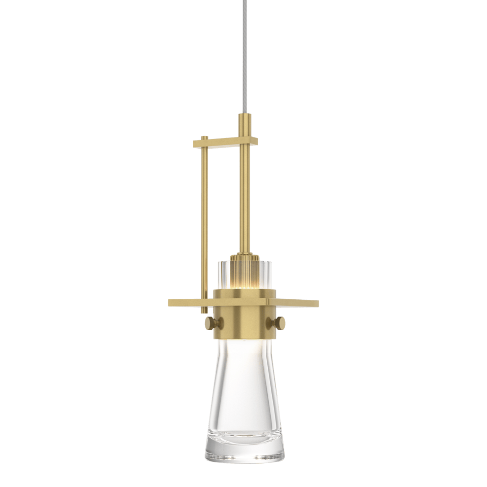 Erlenmeyer Large Low Voltage Mini Pendant - Modern Brass by Hubbardton Forge