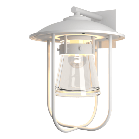 Erlenmeyer Large Outdoor Sconce - White by Hubbardton Forge