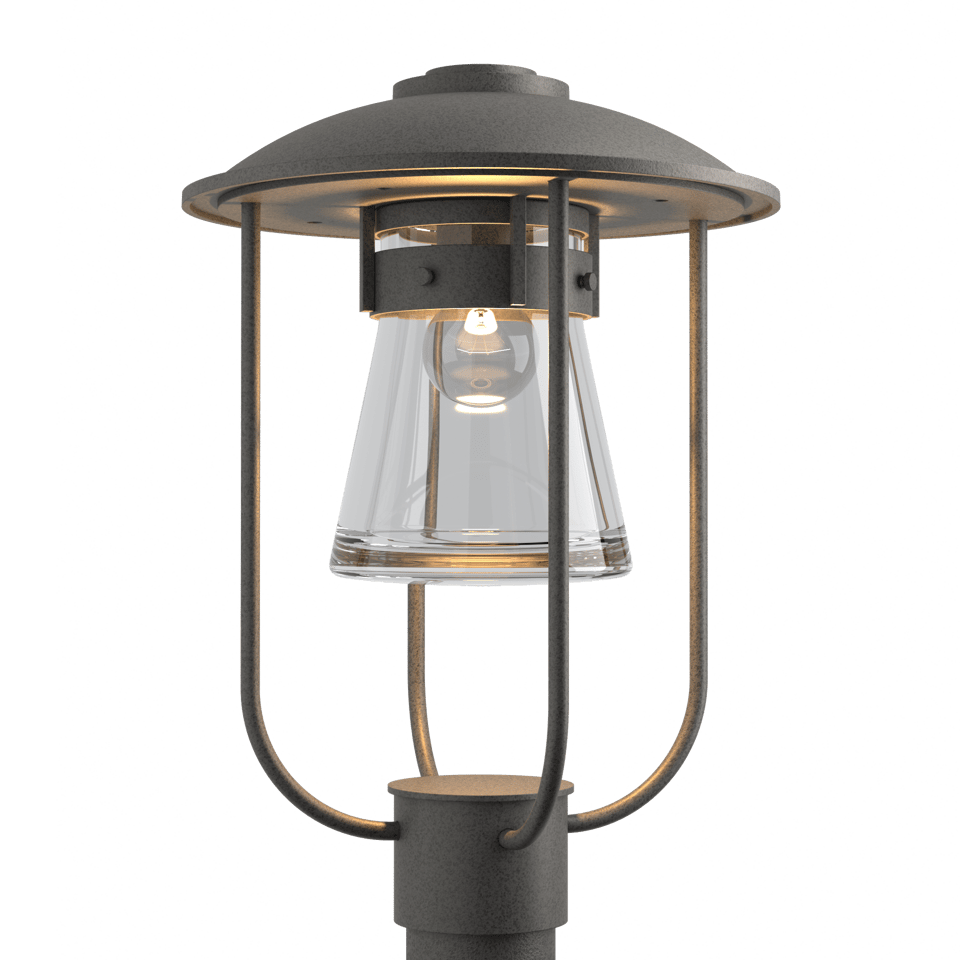 Erlenmeyer Outdoor Post Light - Natural Iron by Hubbardton Forge