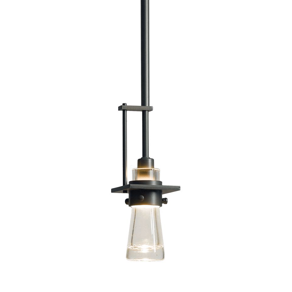 Erlenmeyer Small Mini Pendant - Dark Smoke by Hubbardton Forge