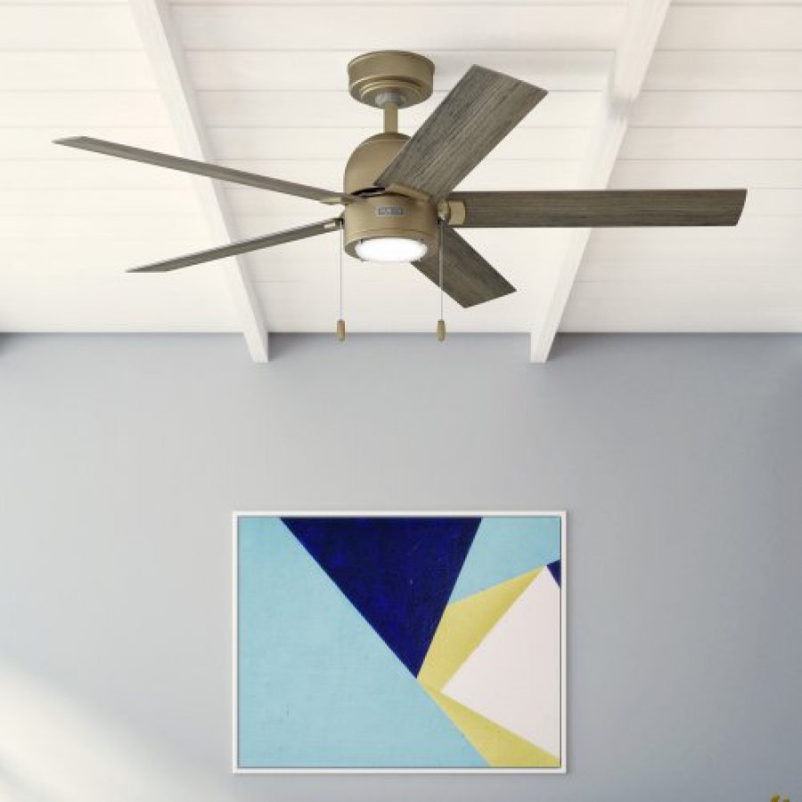 Erling 52" Pull Chain LED Fan - Luxe Gold by Hunter