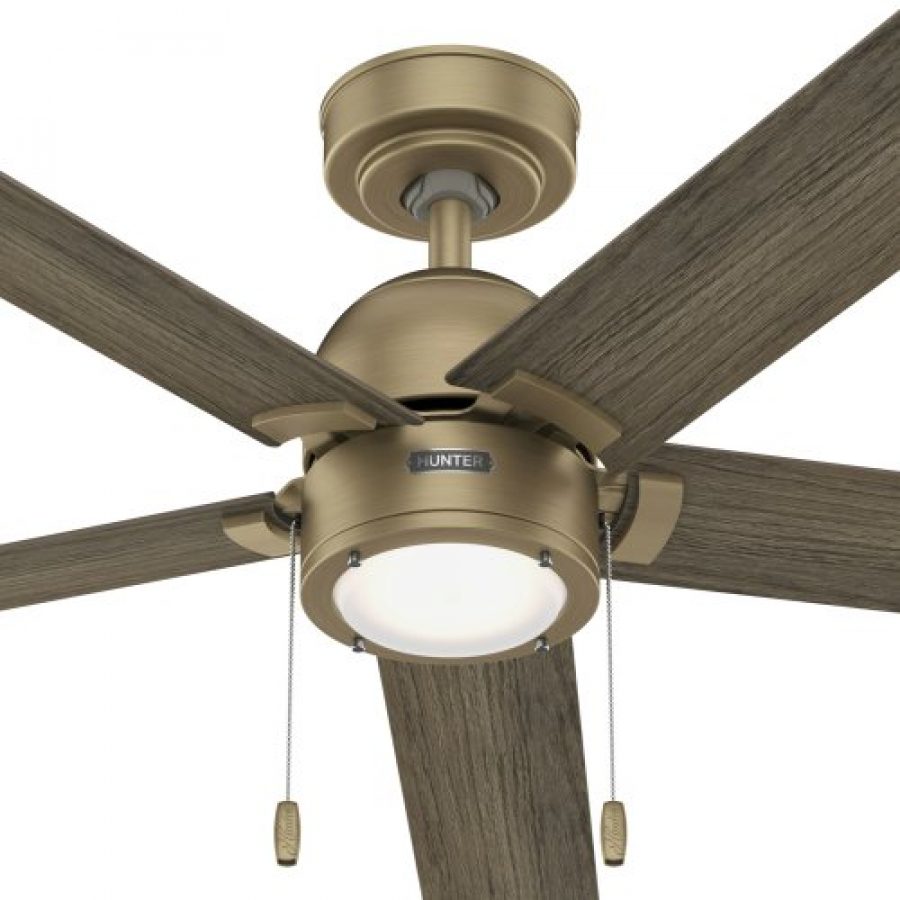 Erling 52" Pull Chain LED Fan - Luxe Gold by Hunter