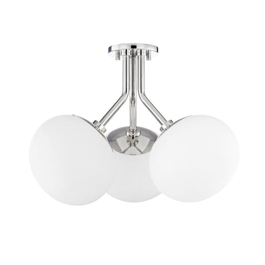 Estee Semi-Flush Ceiling Light - Polished Nickel by Mitzi