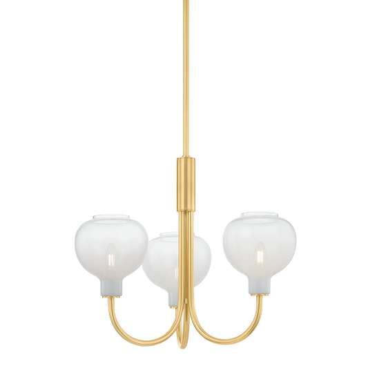 Estelle Chandelier - 3-Light - Aged Brass - Mitzi H990803-AGB