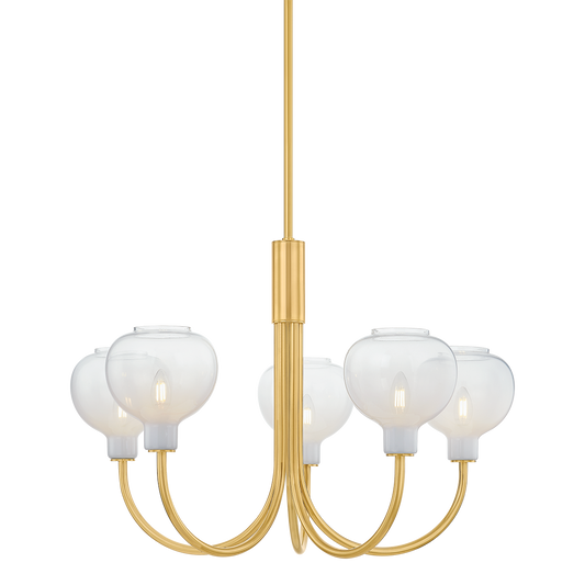 Estelle Chandelier - 5-Light - Aged Brass - Mitzi H990805-AGB