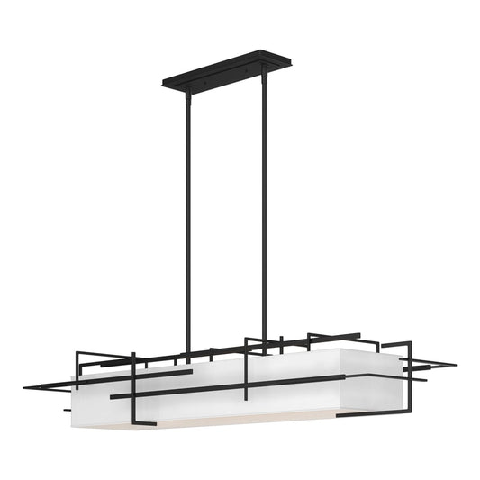 Etch Pendant - Black - Natural Anna Shade by Hubbardton Forge