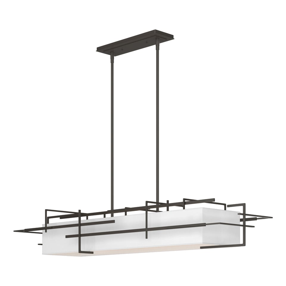 Etch Pendant - Dark Smoke - Natural Anna Shade by Hubbardton Forge