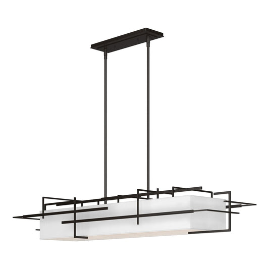Etch Pendant - Oil Rubbed Bronze - Natural Anna Shade by Hubbardton Forge