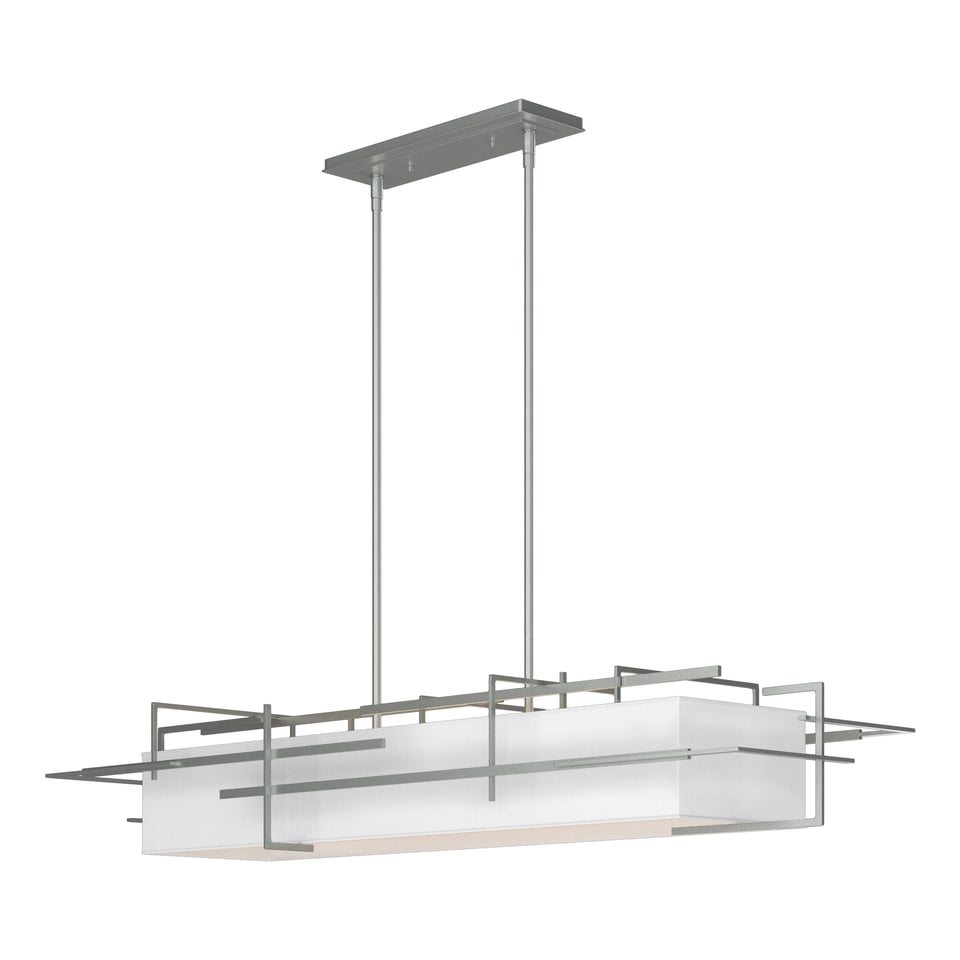 Etch Pendant - Vintage Platinum - Natural Anna Shade by Hubbardton Forge