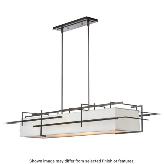Etch Pendant - White - Natural Anna Shade by Hubbardton Forge
