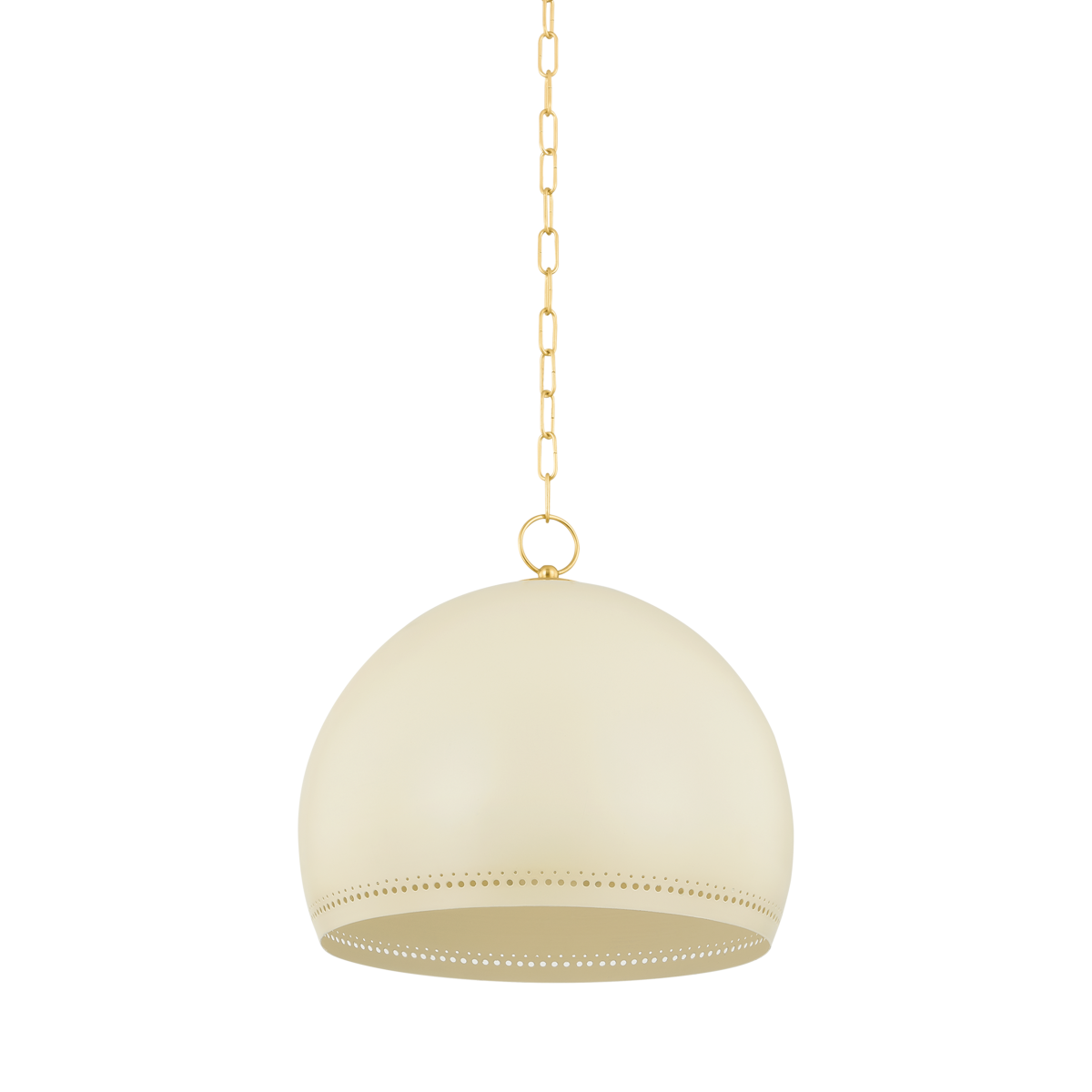 Etna Large Pendant - 1-Light - Aged Brass/Soft Cream - Mitzi H834701L-AGB/SCR