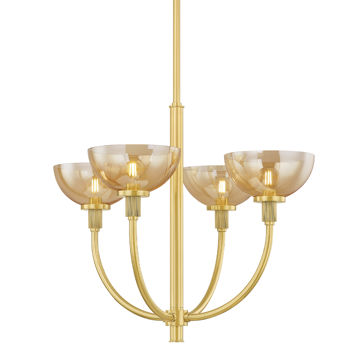 Eva Chandelier - 4-Light - Aged Brass - Mitzi H981804-AGB