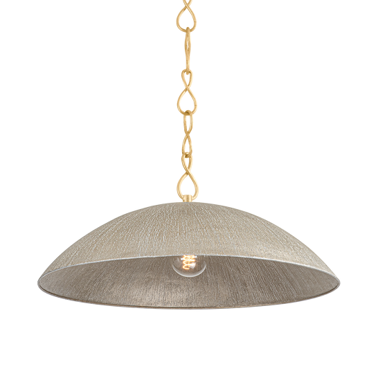 Eve Pendant - Vintage Gold Leaf/ Textured Warm Silver Leaf by Hudson Valley Lighting