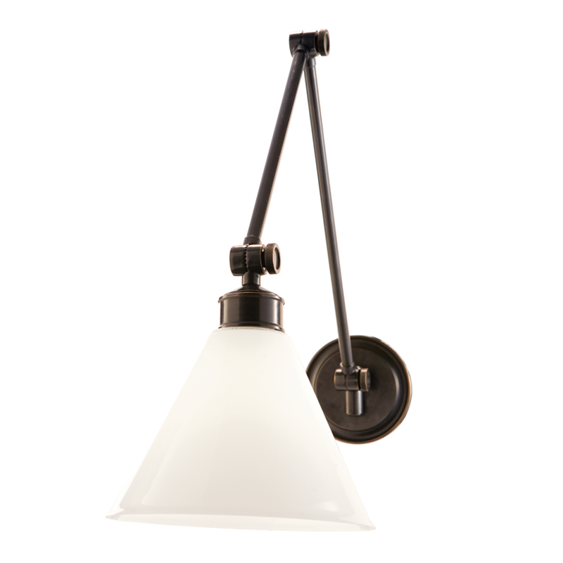 Exeter Wall Sconce - Opal Glossy Shade - Old Bronze by Hudson Valley Lighting