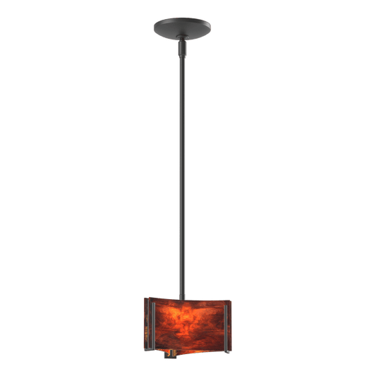Exos Delta Mini Pendant - Black - Topaz Glass by Hubbardton Forge