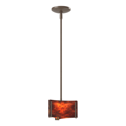 Exos Delta Mini Pendant - Bronze - Topaz Glass by Hubbardton Forge