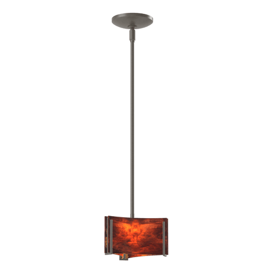Exos Delta Mini Pendant - Dark Smoke - Topaz Glass by Hubbardton Forge